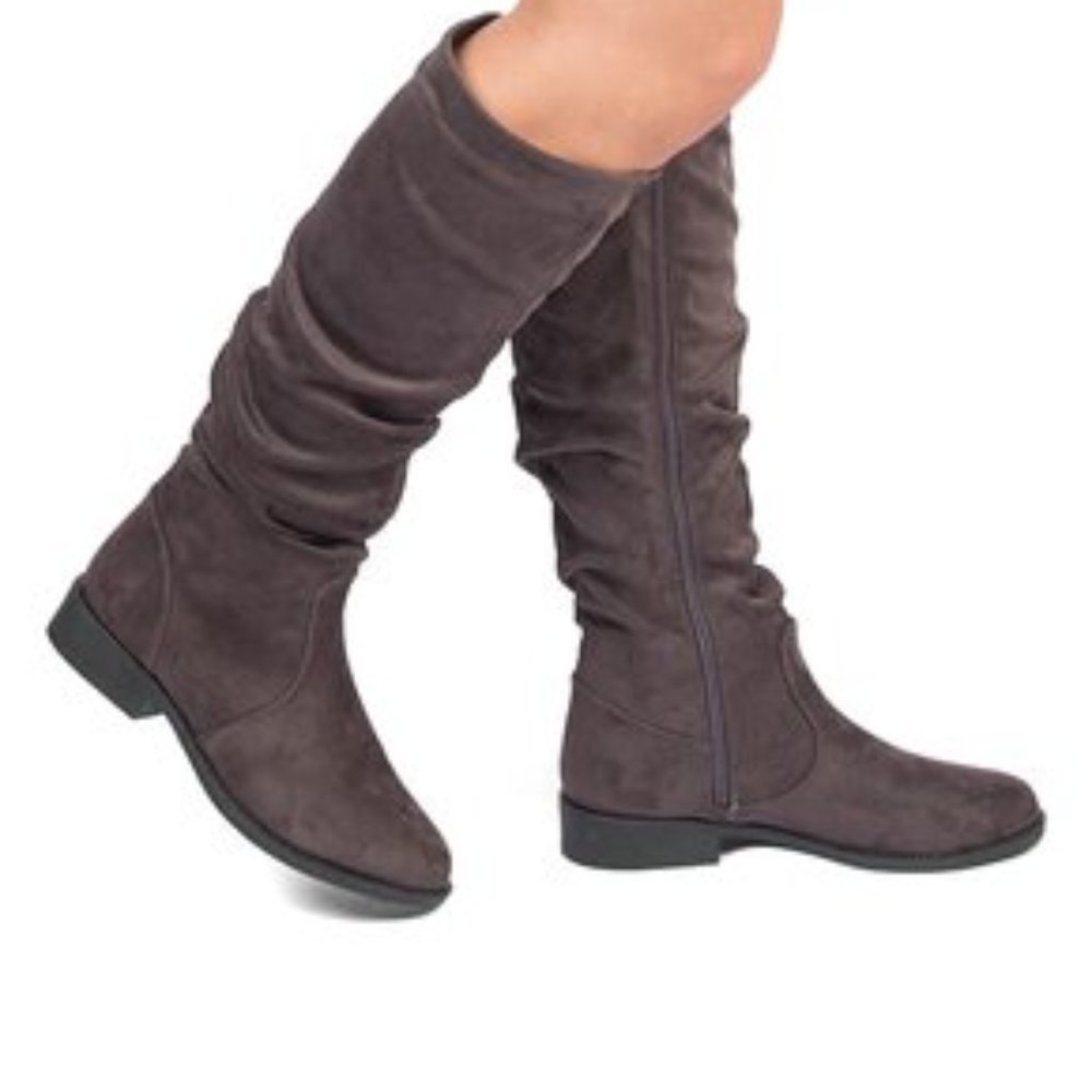 Tall Brown Suede Boots